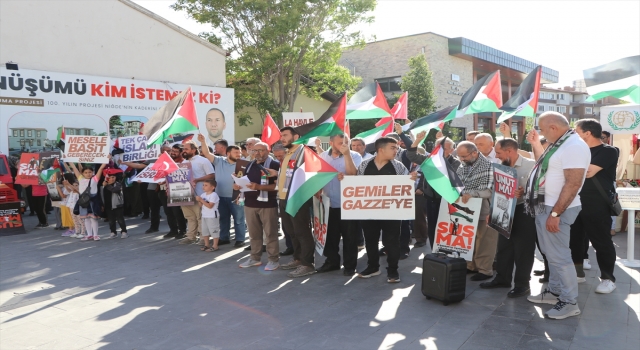 Niğde’de, İsrail’in Filistin’e yönelik saldırıları protesto edildi