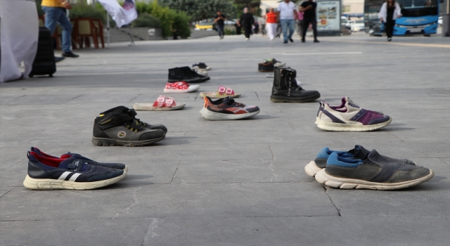 Niğde’de çocuklar, İsrail’in Filistin’e yönelik saldırılarını protesto etti 