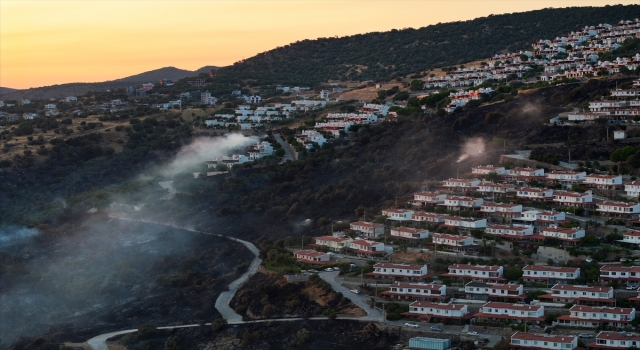 GÜNCELLEME İzmir Dikili’de çıkan orman yangınına müdahale ediliyor