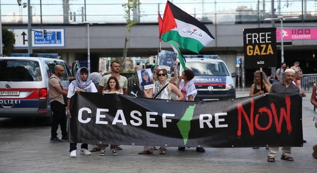 Avusturya’da, İsrail’in Gazze’ye yönelik saldırıları bir kez daha protesto edildi