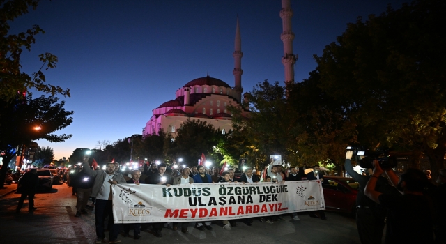 Gaziantep’te İsrail’in Filistin’e yönelik saldırıları protesto edildi