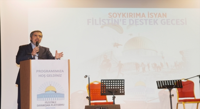 İstanbul’da ”Soykırıma İsyan Filistin’e Destek Gecesi” düzenlendi