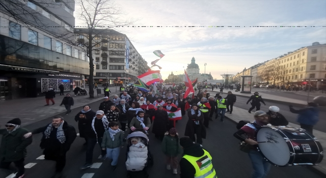 İsveç’te İsrail’in Gazze, Lübnan ve İran’a yönelik saldırıları protesto edildi