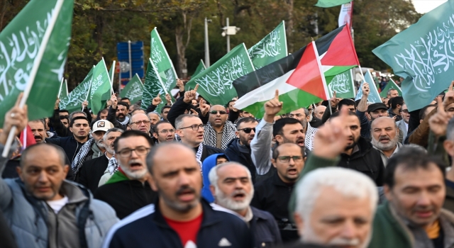 ABD’nin İstanbul Başkonsolosluğu önünde Gazze protestosu