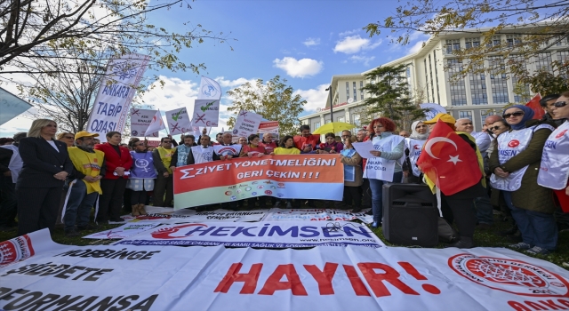 Ankara Aile Hekimliği Derneği üyesi hekimler, 3 günlük ”iş bırakma eylemi” başlattı