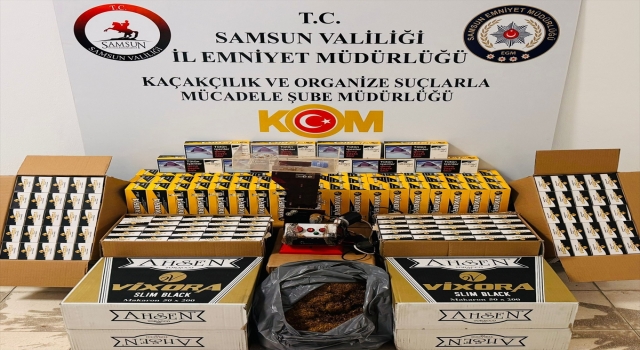 Samsun’da bir evde 75 bin makaron ele geçirildi