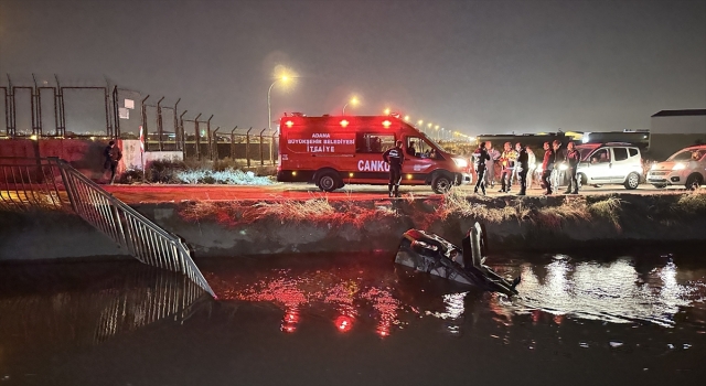 Adana’da sulama kanalına düşen otomobildeki 4 kişi yaralandı