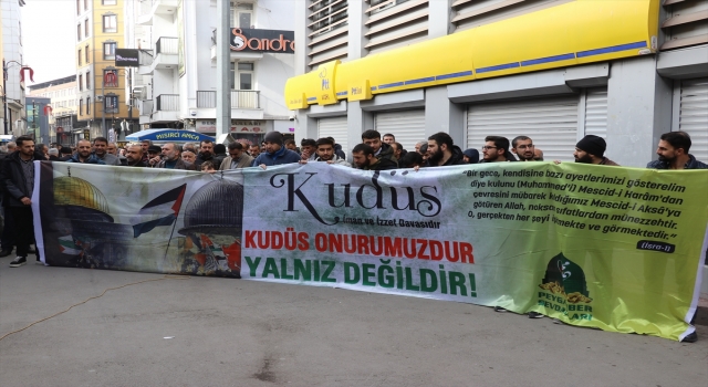 Ağrı’da, İsrail’in Gazze’ye yönelik saldırıları protesto edildi